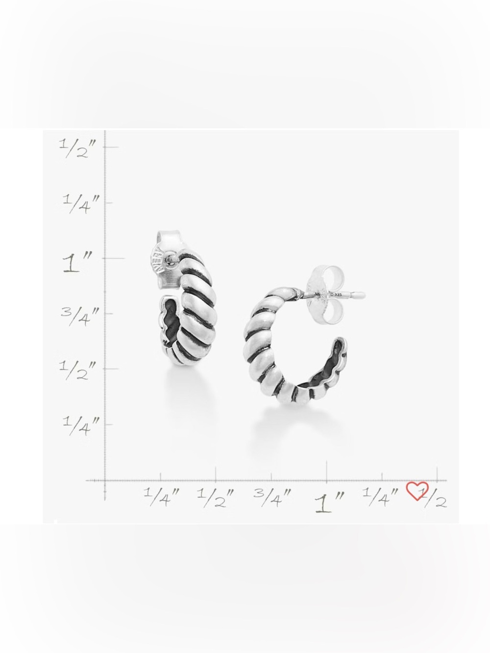 James Avery Half Twist Hoops Small - Picture 6 of 6